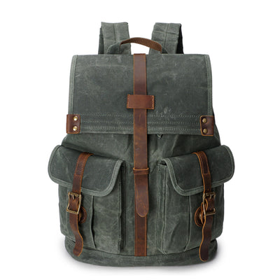 canvas green backpack