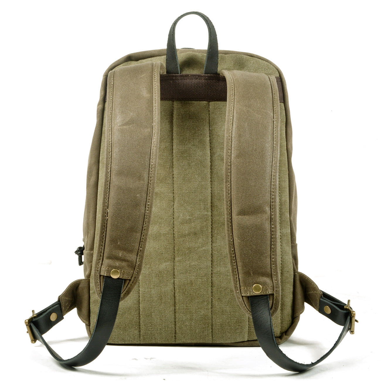 canvas leather backpack