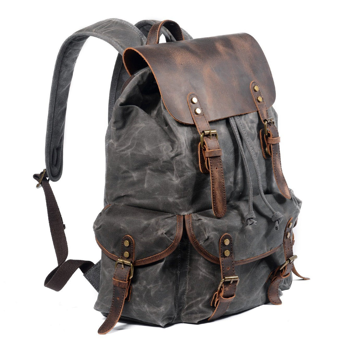 Canvas & Leather Backpack | MALMÖ – Eiken Shop