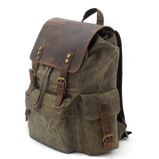 Rugged Waxed Canvas Backpack LATVIA Eiken Shop - Main Image