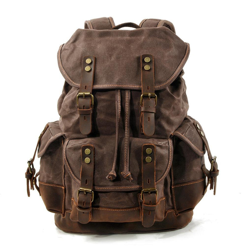 coffee canvas hiking backpack