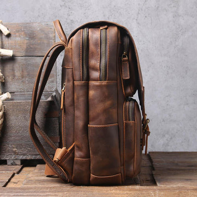 dark brown backpack