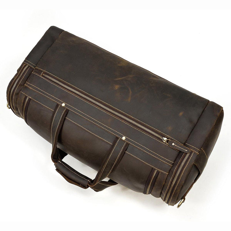 designer leather duffle bag mens