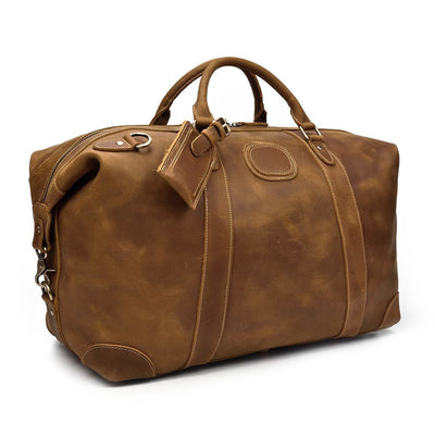 designer leather holdall bag