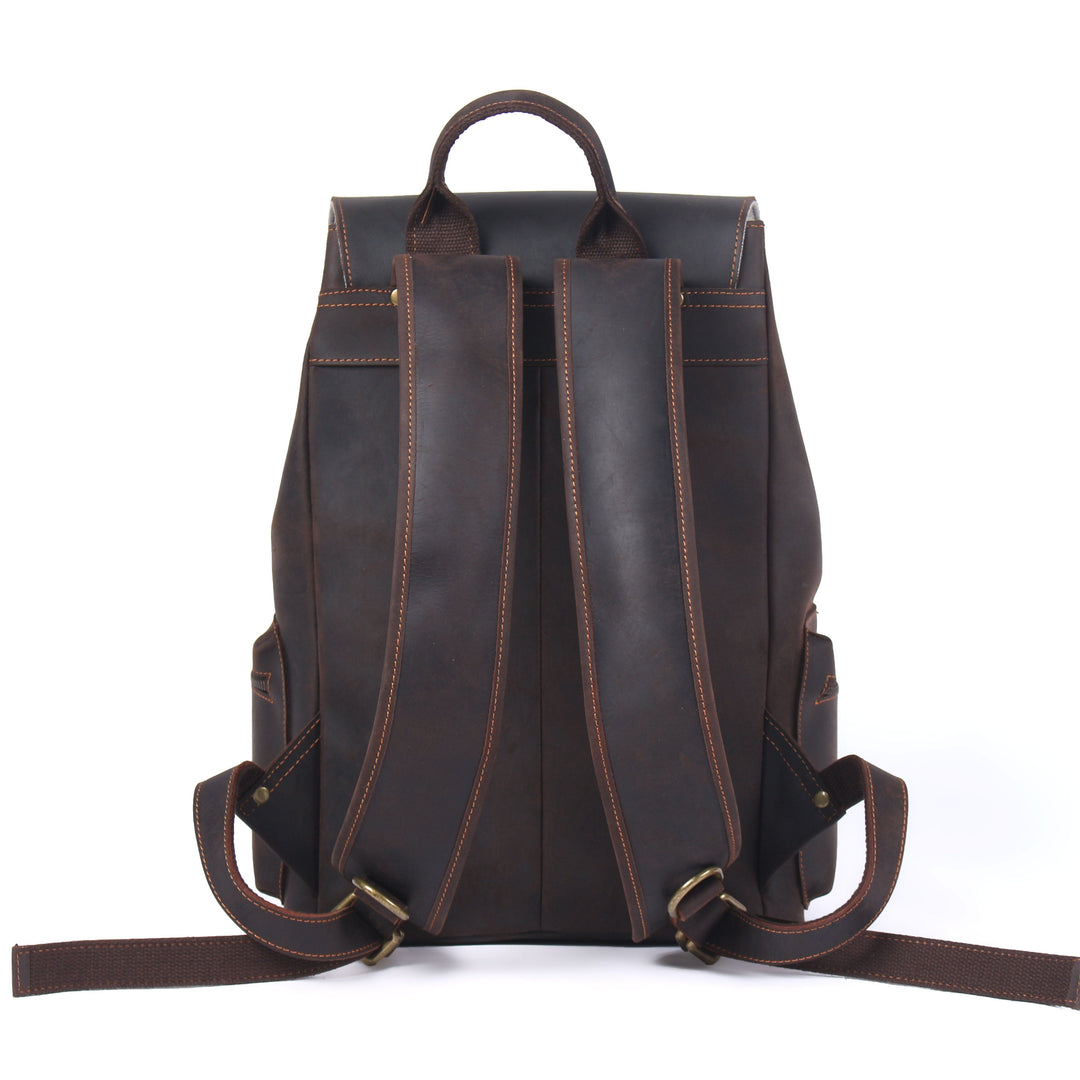 best drawstring leather backpack womens Leather Drawstring Backpack DASHAN
