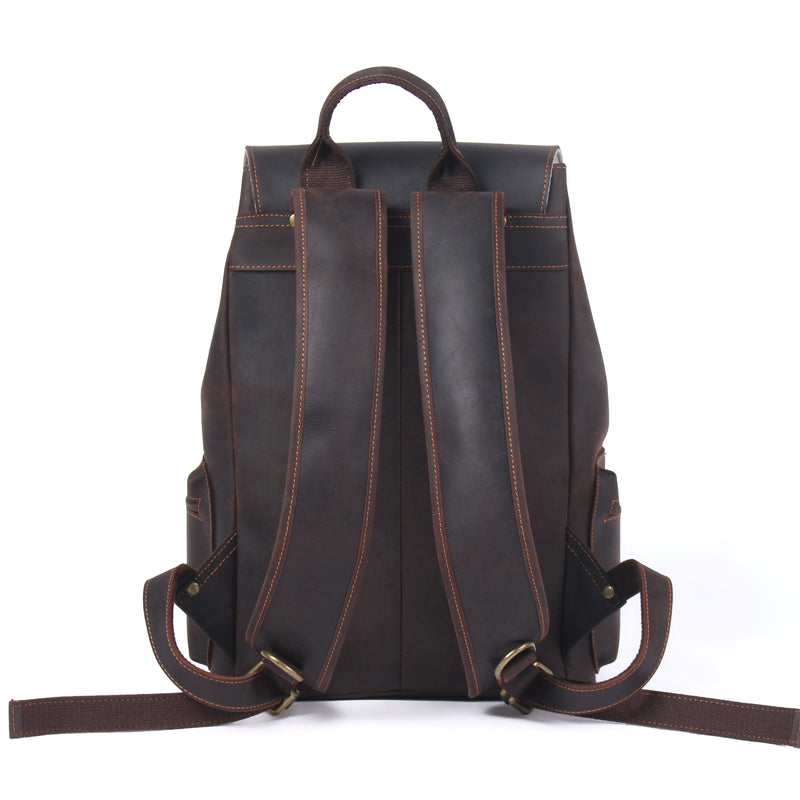 drawstring leather backpack