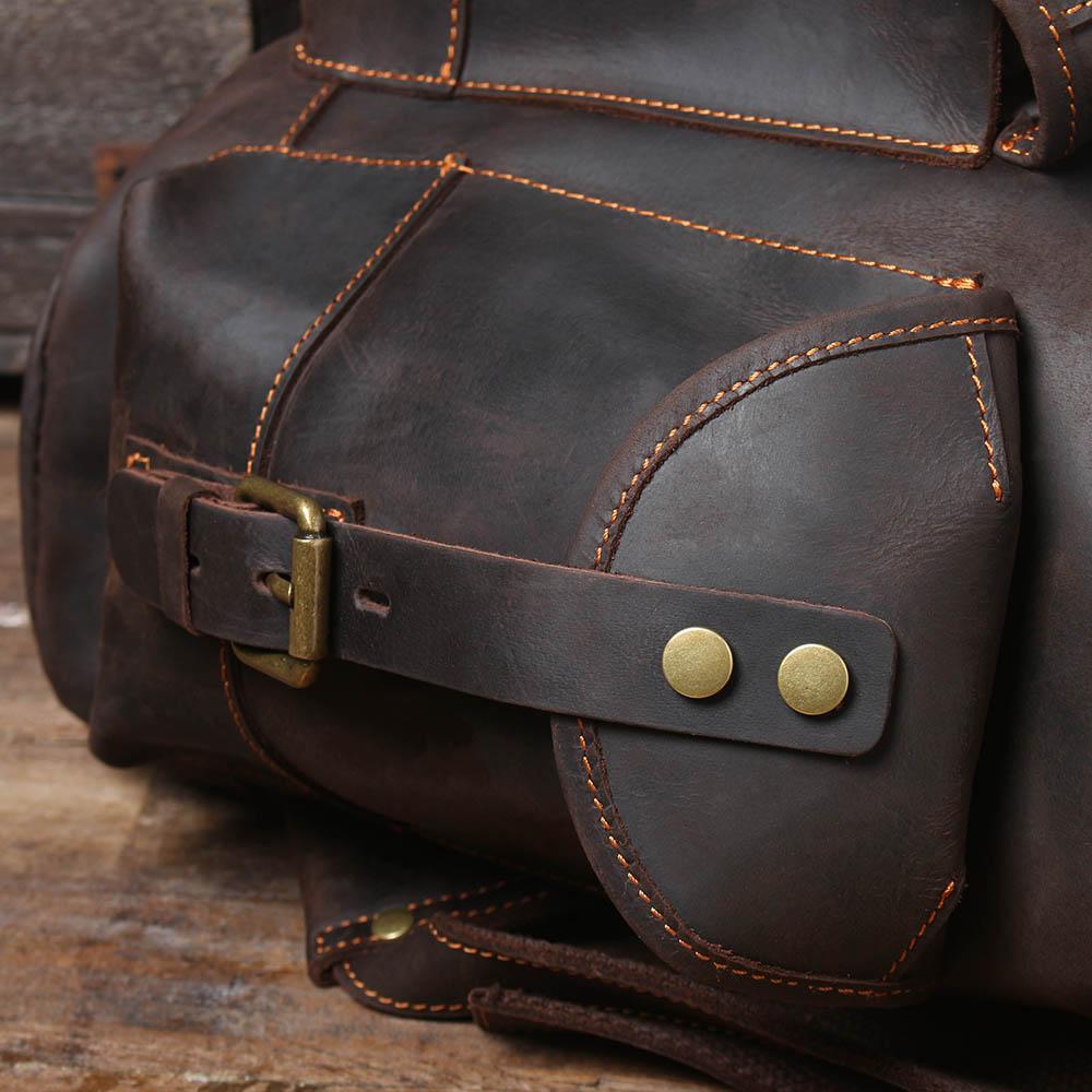 durable leather backpack