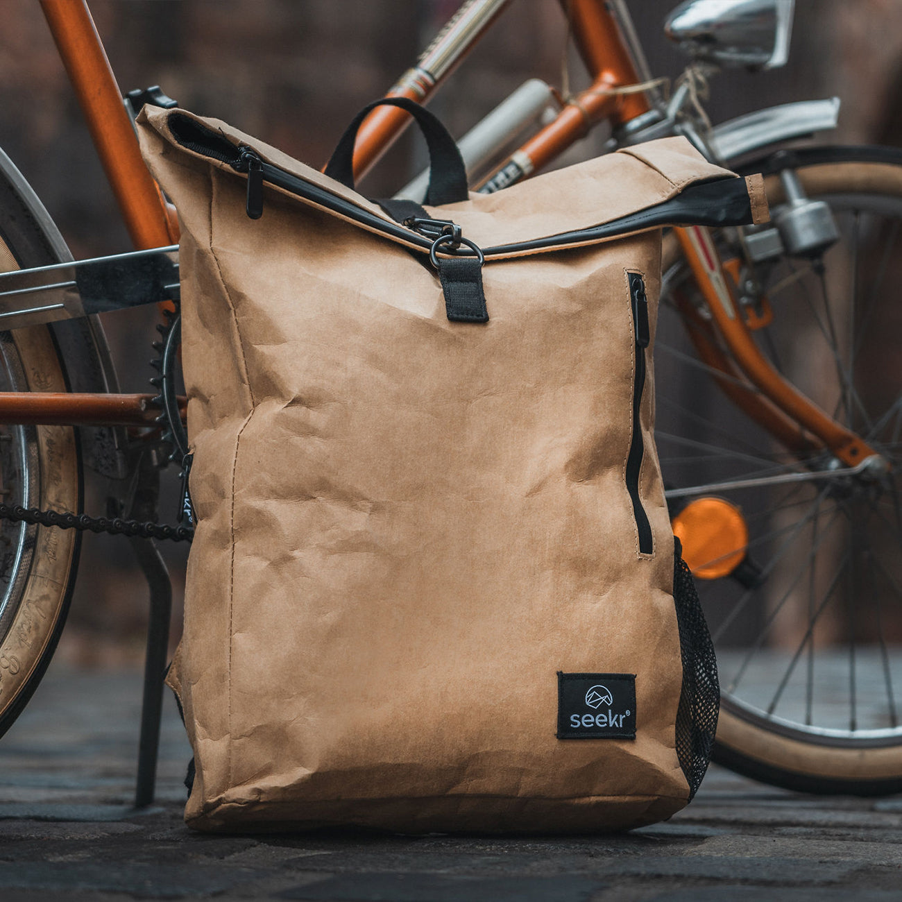 Vegan Backpack - Eco Friendly Kraft Paper Rucksack | Seekr