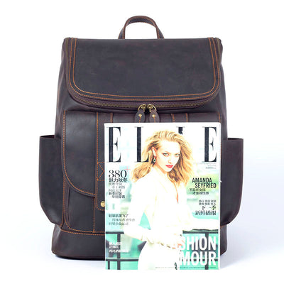 elegant leather backpack
