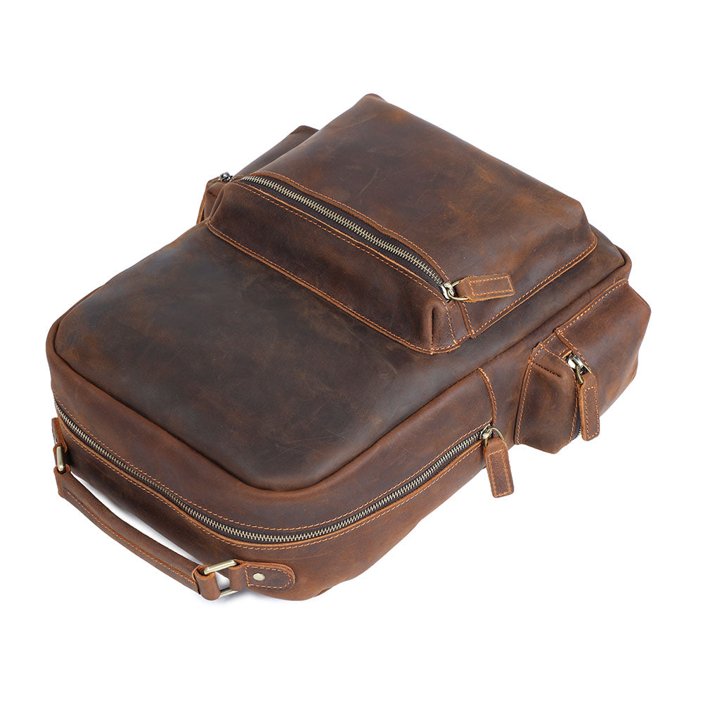 Women's Leather Backpack - Vintage & Trendy Rucksack