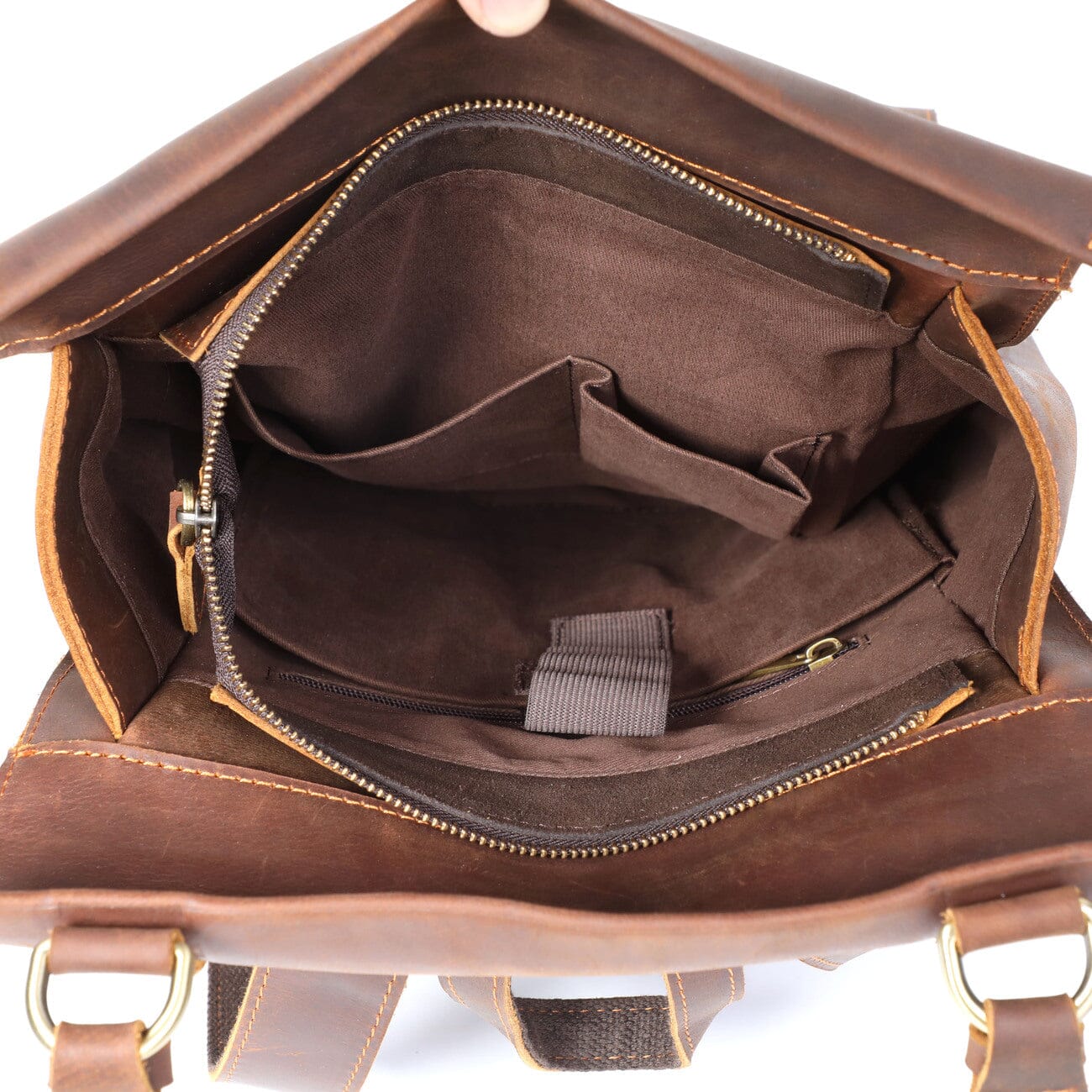 full grain leather backpack