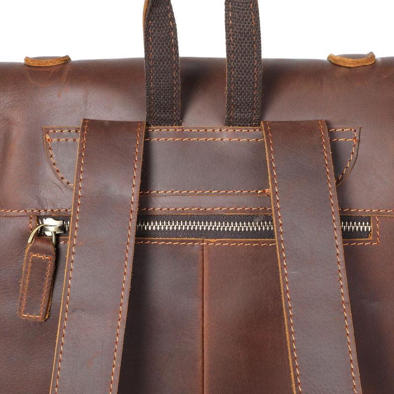 full grain leather backpack purse