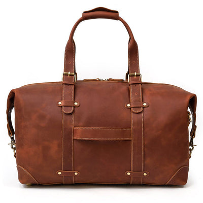 full grain leather travel bag