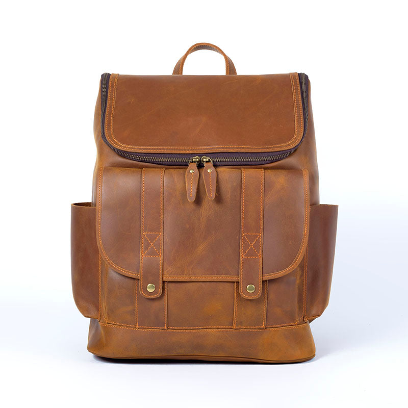 Leather Work Backpack - 20L Everyday Rucksack | ROYA, Coffee Leather Work Backpack - 20L Everyday Rucksack | ROYA, Coffee