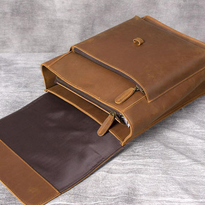 genuine leather backpack for men