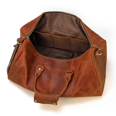 genuine leather duffle bag