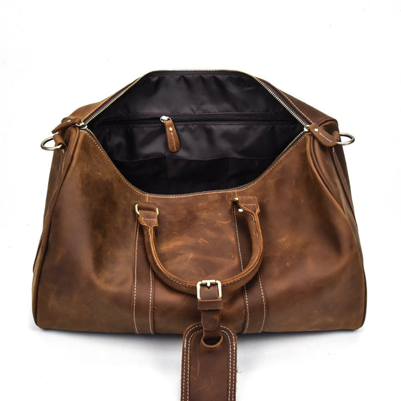 genuine leather holdall