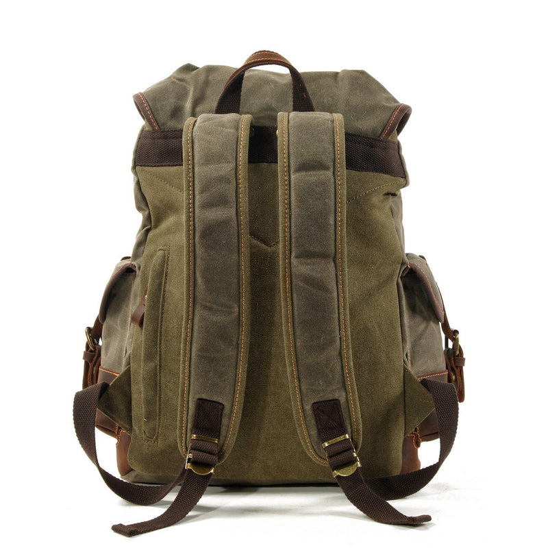 sturdy canvas hiking backpack