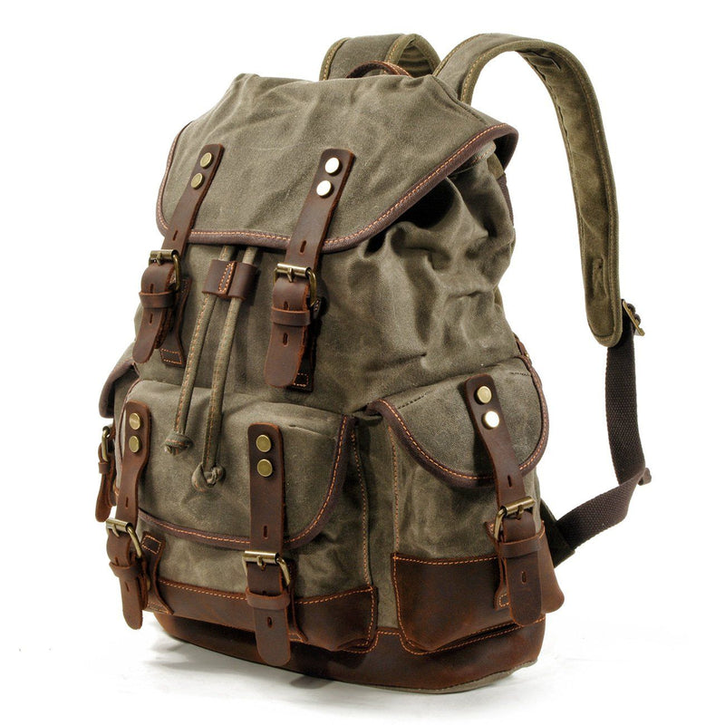 vintage canvas hiking backpack