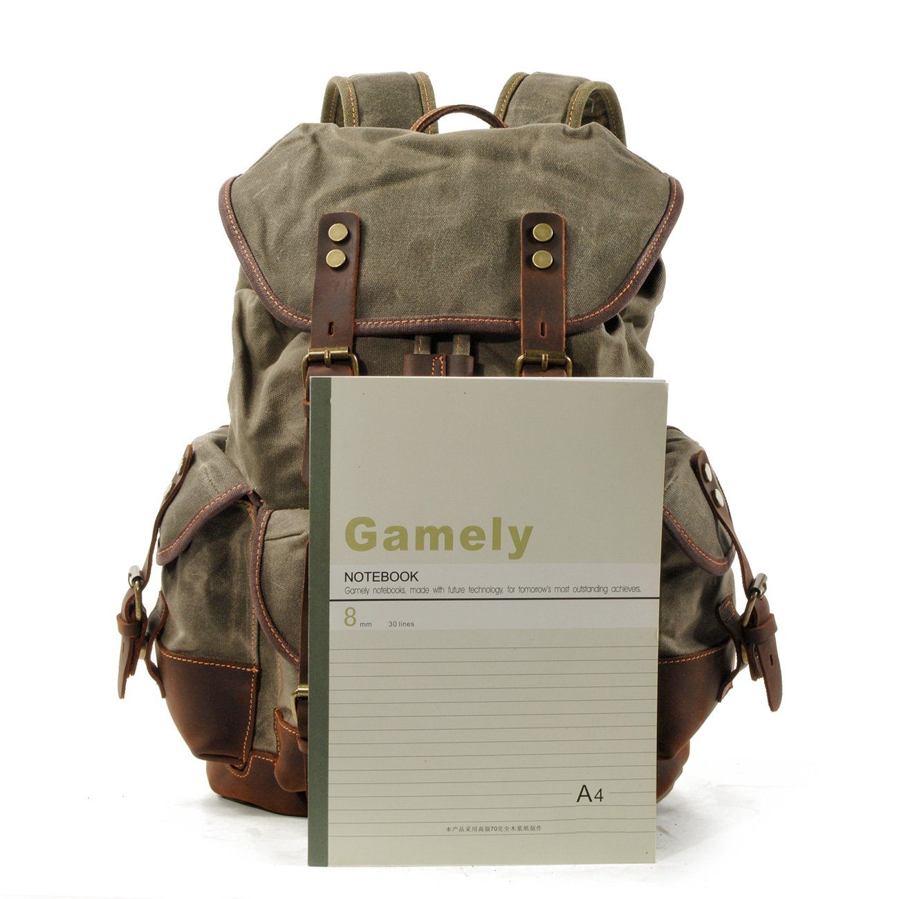 large canvas hiking backpack