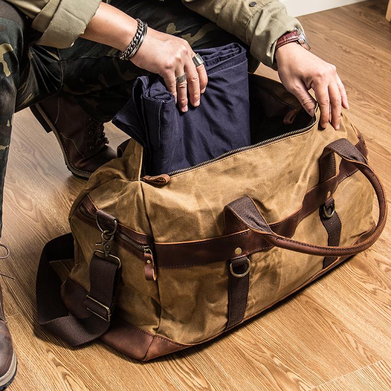 Mens Duffle Bag - Vintage Travel Bag