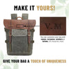 Canvas and Leather Camera Backpack | HALIBURTON - Green Army / Yes