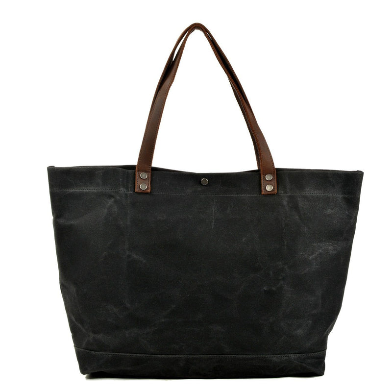 heavy duty black canvas tote bag