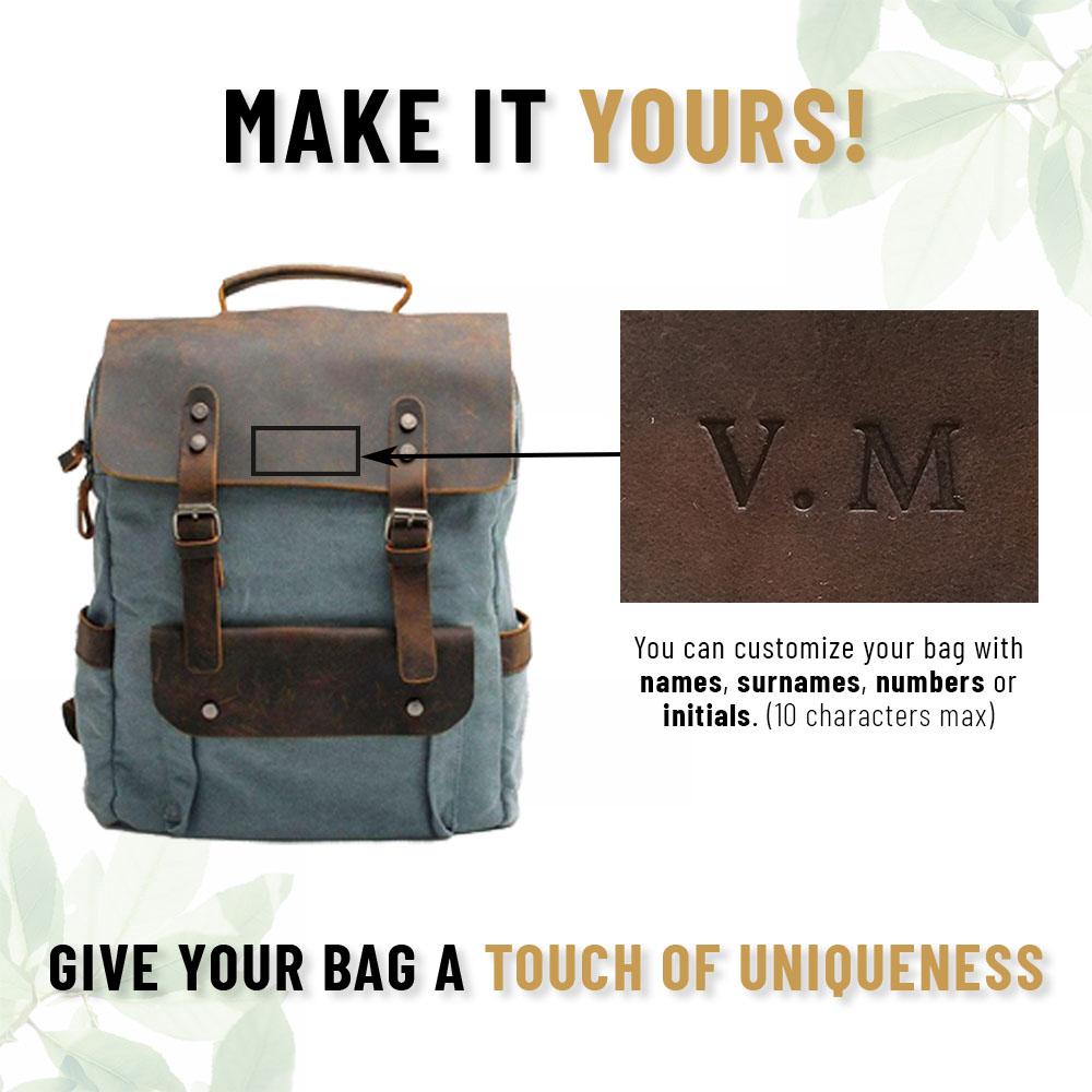 best canvas laptop backpacks Vintage Canvas Backpack - Coffee - Cotton Canvas & Leather - 15.6" Laptop Pocket - 18L