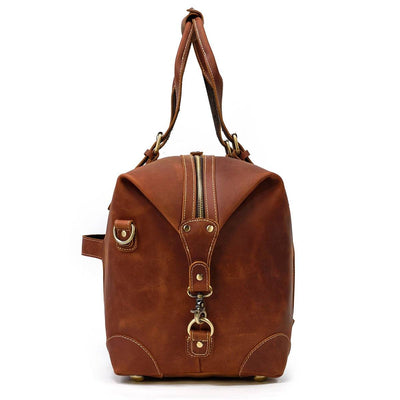 italian leather duffle travel bag