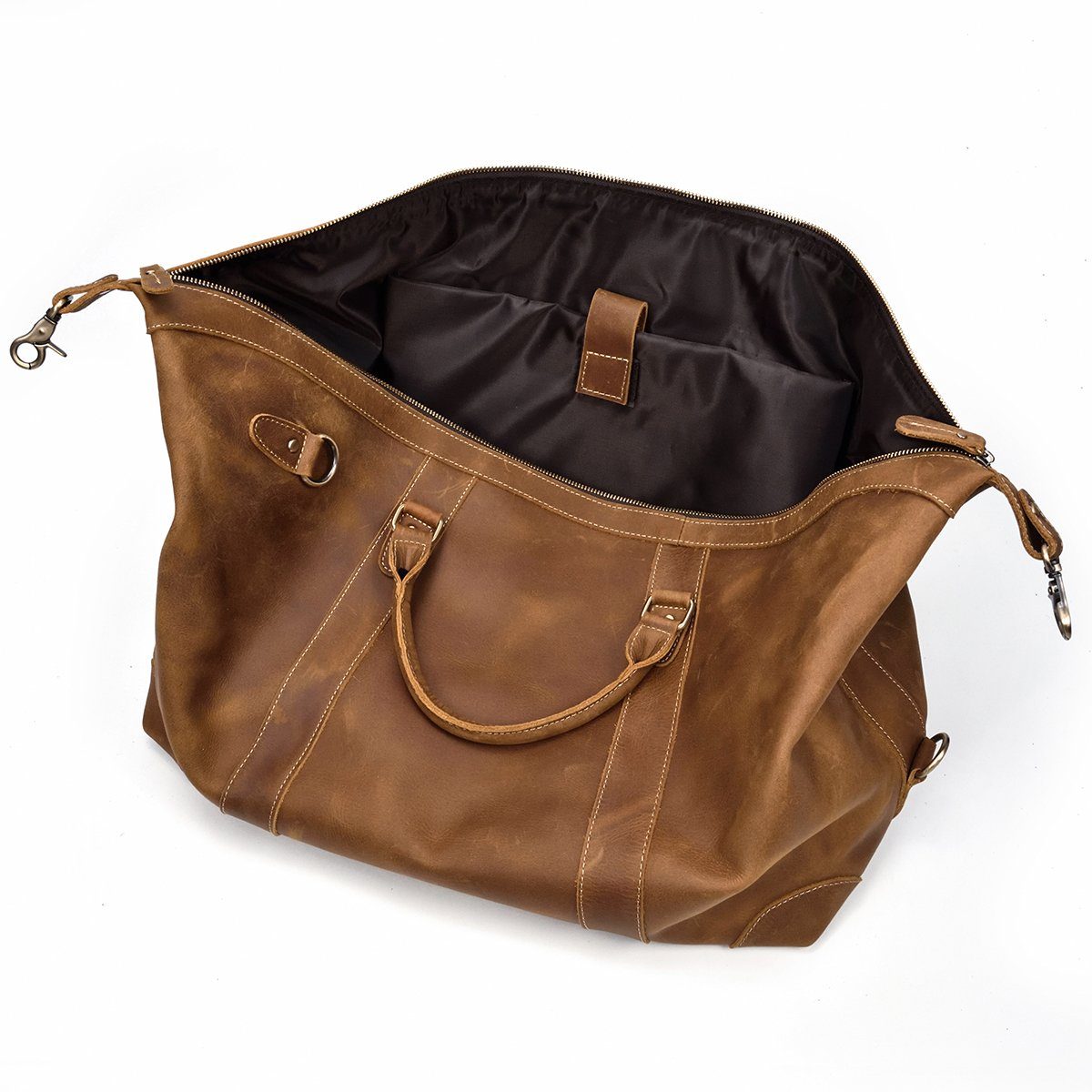 italian leather holdall bag