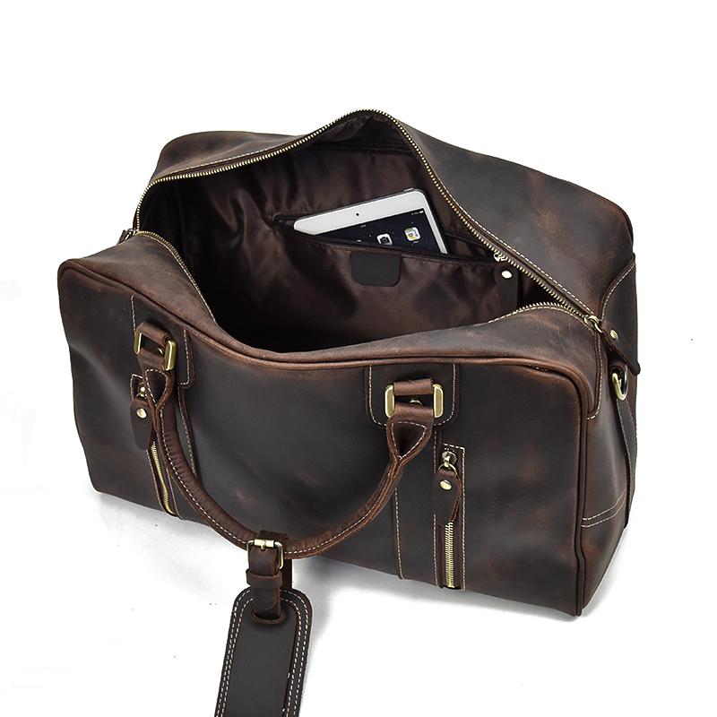 italian leather overnight bag