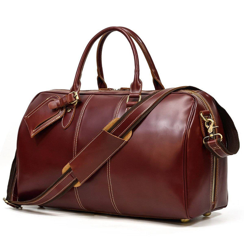 ladies leather weekend bag