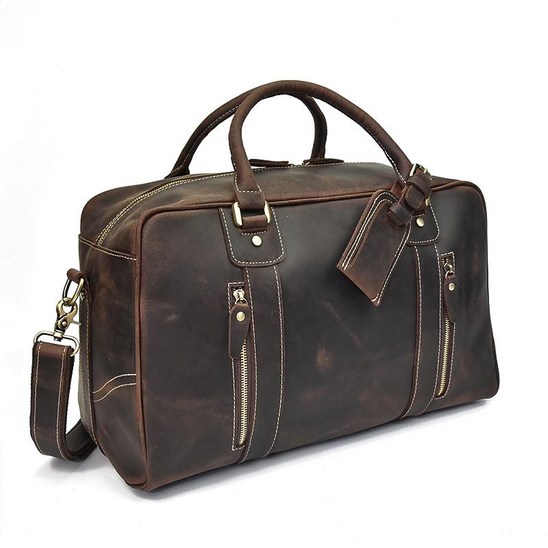 ladies overnight bag leather