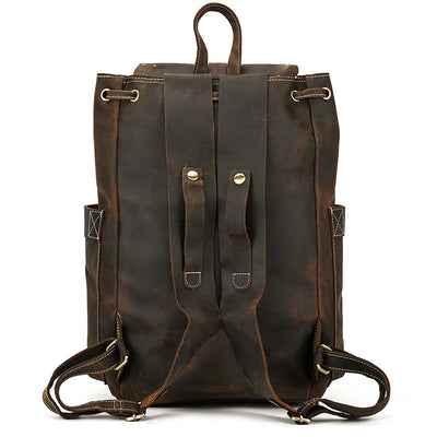 large leather backpack for women