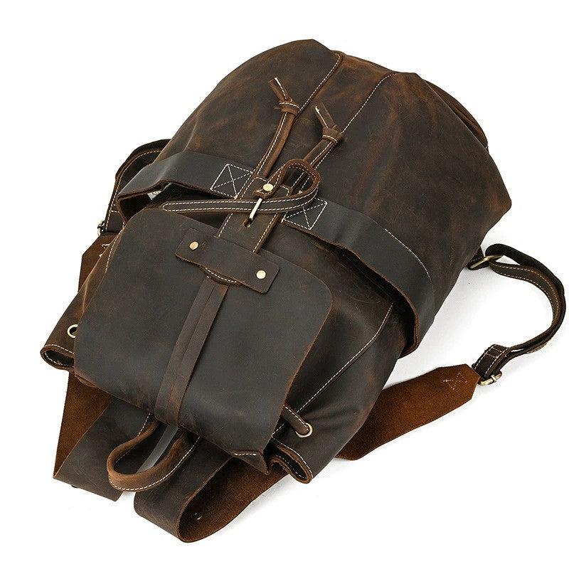 large leather backpack womens