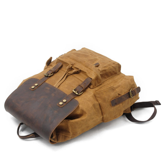 Rugged Waxed Canvas Backpack - LATVIA | Eiken Shop