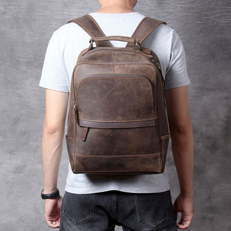 leather back pack