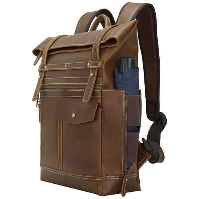 leather backpack for laptop