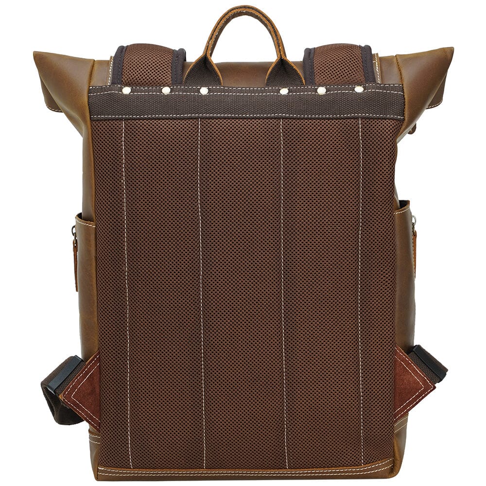 leather backpack laptop bag