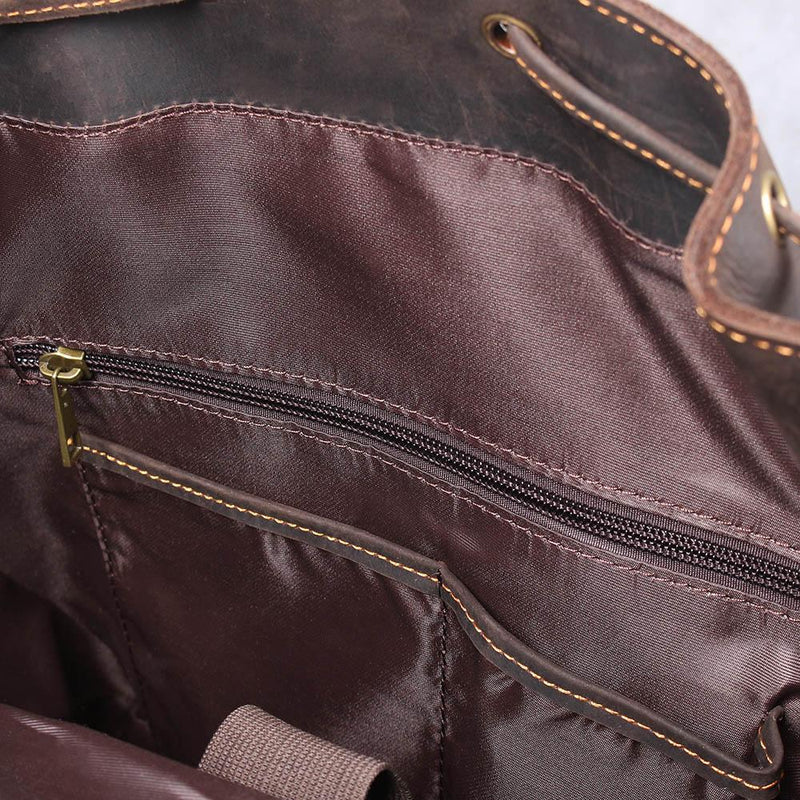 leather backpack women