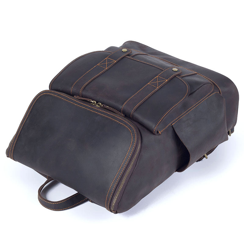 leather backpack work bag