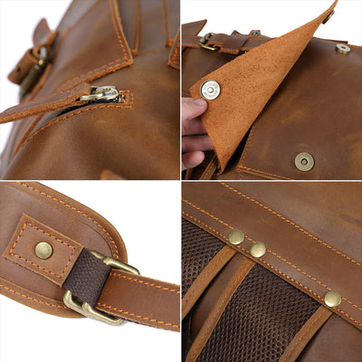 leather book bag