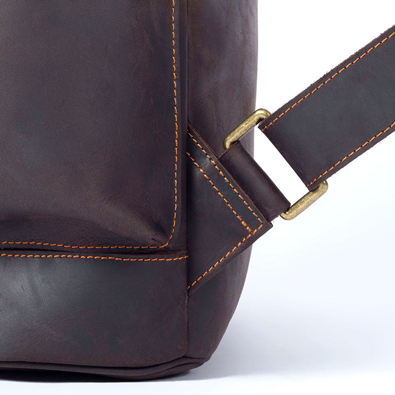 leather bookbag