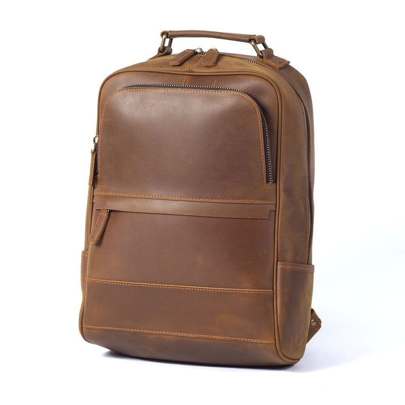 leather bookbag