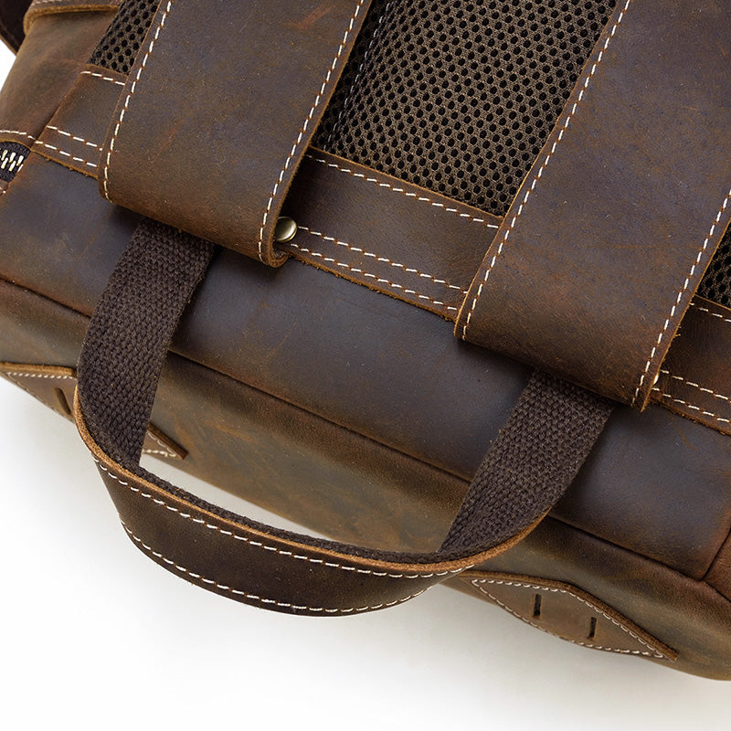 leather bookbag