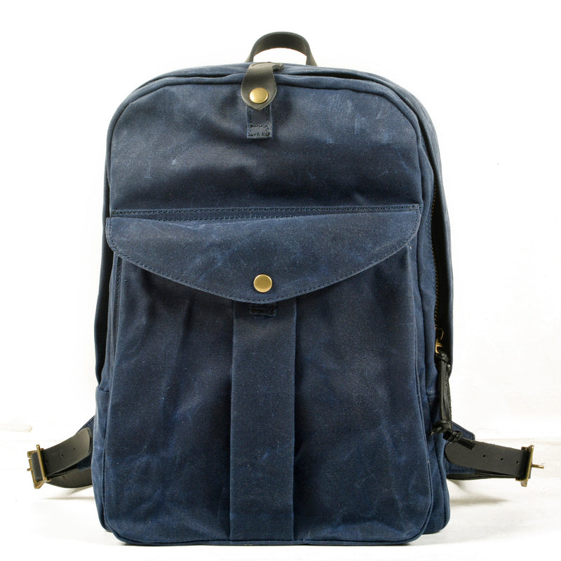 leather canvas backpack