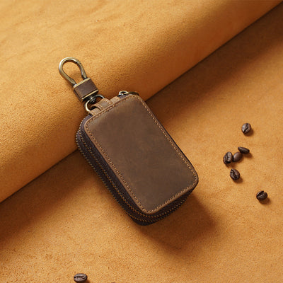 leather car key case