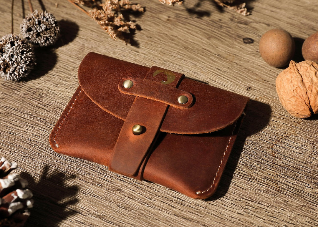 ★lemasque★ Dot Compact Business Card Holder Cognac Wood L0 MUSINSA | LEMASQUE Dot Compact Business Card Holder Cognac Wood