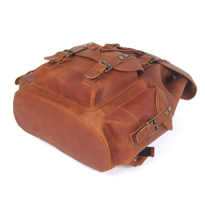 leather carry on backpack