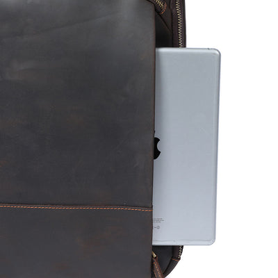 leather computer backpack